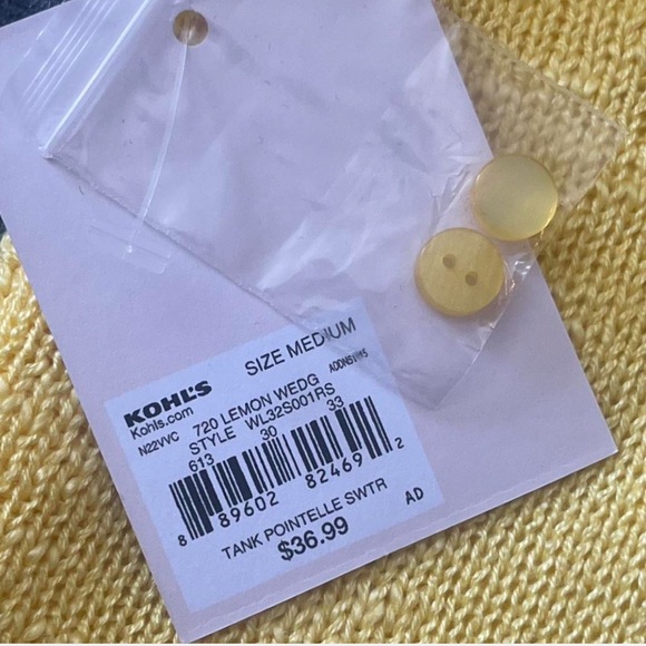 LC Lauren Conrad lemon wedge Lace Camisole size medium NWT - Picture 6 of 6